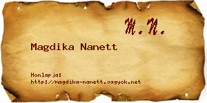 Magdika Nanett névjegykártya